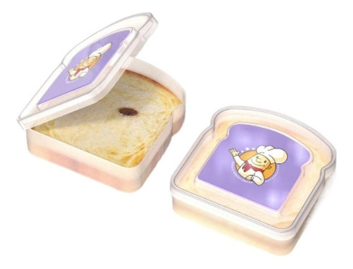 3pcs Caja Transparente Para Sándwich De Pan, Portátil