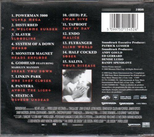 Cd Dracula 2000 System Of A Down - Slayer - Disturbed - Endo (Usado)