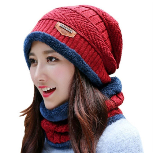 Gorro Y Bufanda Invierno Tejido Unisex Caballero Termico 