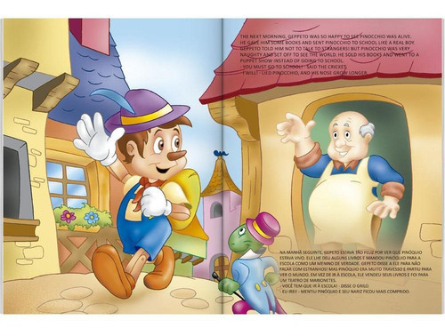 The Golden Classics: Pinocchio, de Marschalek, Ruth. Editorial Todolivro, capa mole em português/inglês, 2022