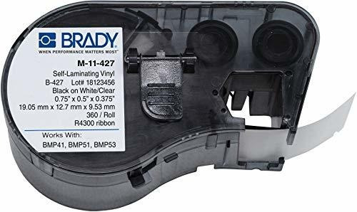 Cinta Autoadhesiva De Vinilo Brady (m-11-427) - Negro Sobre 