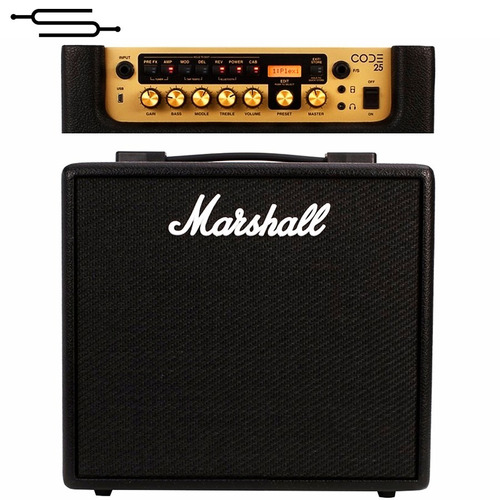 Amplificador Guitarra Marshall Code 25 Watts + Efectos Usb