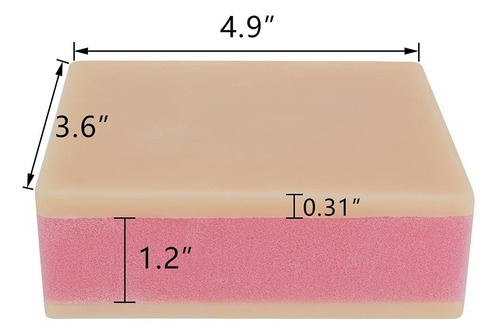 Silicone Sponge Human Skin Injection Pad Training Model, Nur