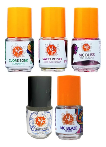 Kit De 5 Básicos Para Manicura Y Uñas Acrílicas Mc Nails