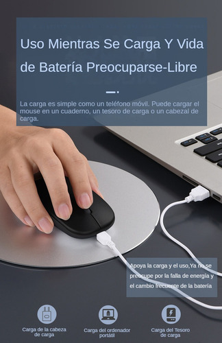 Mouse Inalámbrico Recargable Goojodoq M06 Negro
