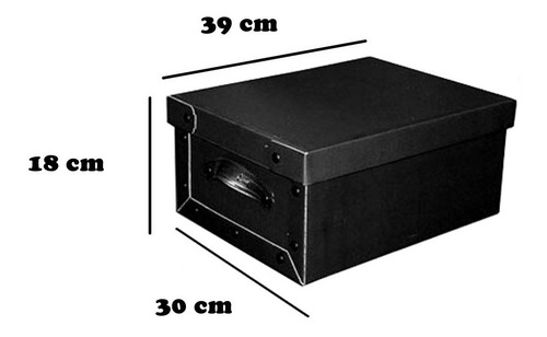 Imagen 2 de 4 de Caja Baulera Organizadora Mediana Negra Pettish Online