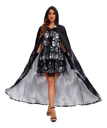 Disfraz De Skeleton Cloak Death Para Cosplay
