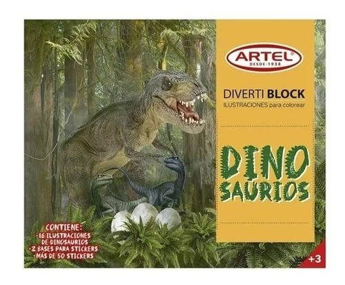 Diverti Block Artel, Para Colorear Dinosaurios