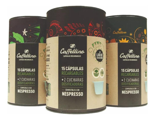 Capsulas Recargables Nespresso Eco Lata Caffettino X 15