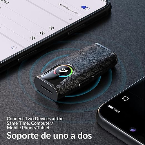 Kopira Receptor Bluetooth 5.3, Adaptador Bluetooth Aux Para Coche Audio Micrófono Incorporado, A2dp Estéreo Y Llamadas Manos Libres En Auto, Bluetooth Jack 3.5 Para Altavoces Y Coche