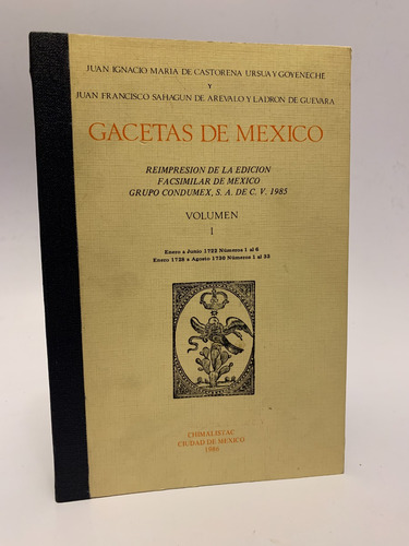 Gacetas De México, Juan Ignacio María De Castorena