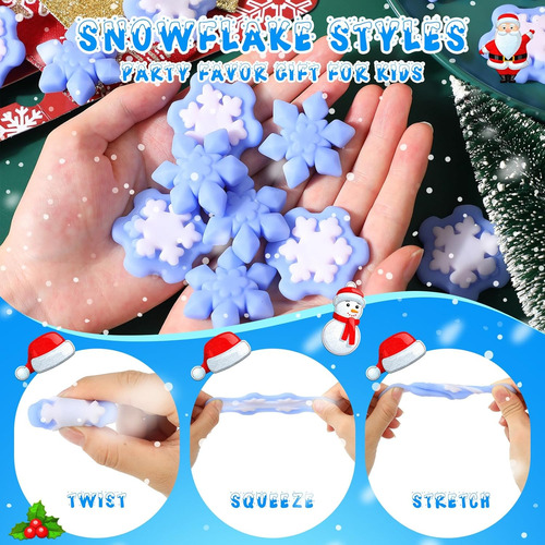 Jerify 40 Piezas Navidad Squishy Copo De Nieve Fidget Juguet