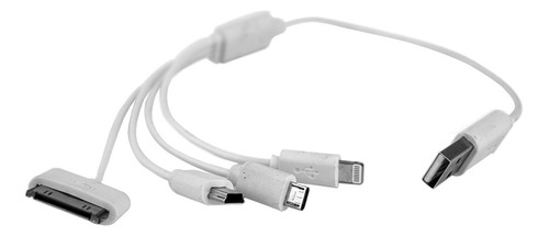 Adaptador Usb 4 En 1 Celular iPhone/iPad/celular Color Blanco