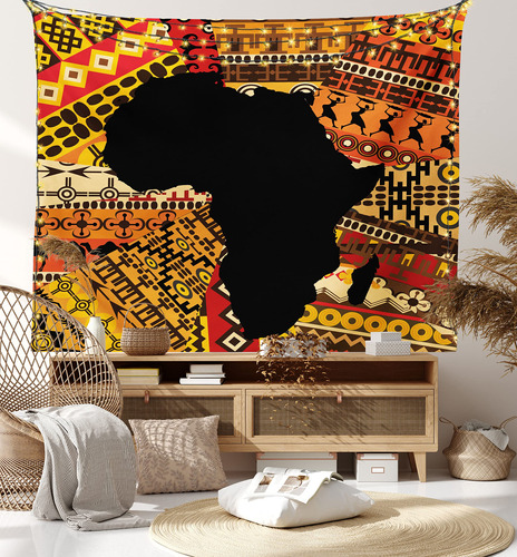 Tapiz Decoracion Africana Estilo Abstracto Africano Mapa