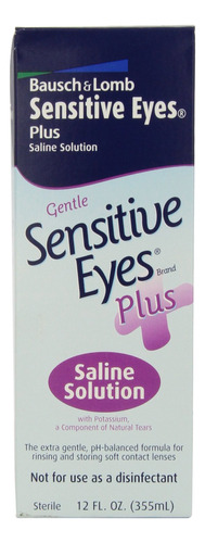 Sensitive Eyes Plus Solucion Salina, 12 Oz