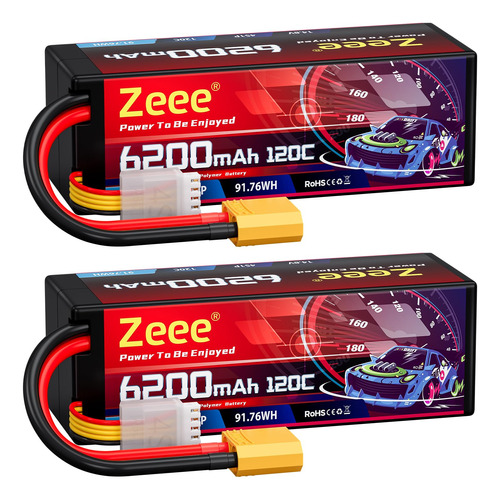 Zeee 4s Lipo Bateria 6200mah 14.8v 120c Con Conector Xt90 Es
