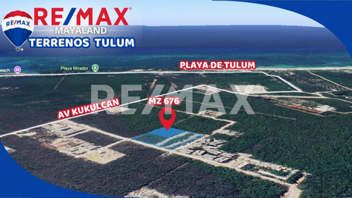 Oportunidad Terrno En Esquina De 2500 M2 A 550 Mts De La Playa De Tulum