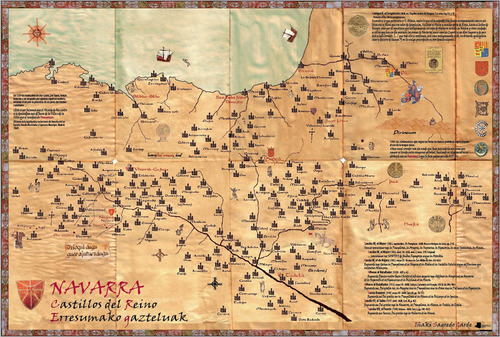 Mapa  Navarra. Castillos Del Reino  -  - *