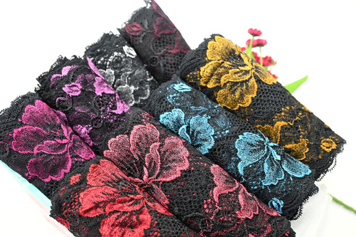 10 Metros De Encaje Bicolor Floral De Alta Calidad 7010 Coral