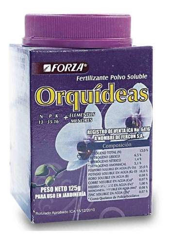 Forza Fertilizante Soluble Orquideas X 125 Gr Jardineria