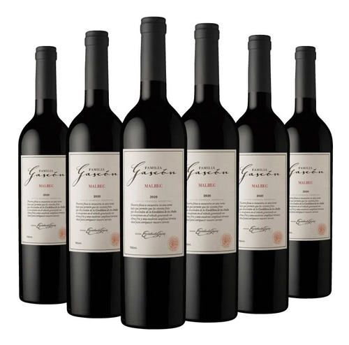 Vinos Familia Gascon Malbec X 6