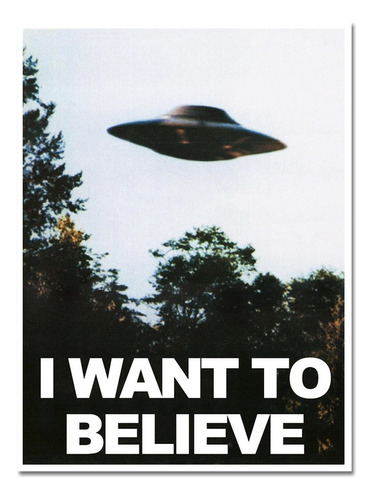 Poster Lámina Decorativa I Want To Believe X Files