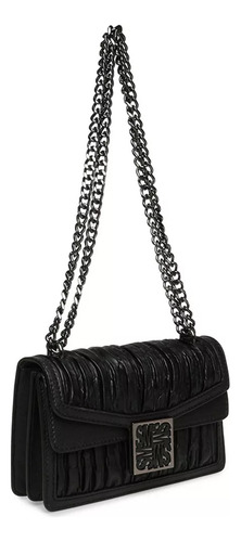 Bolsa Shoulder Bag Bmyka Black/black Steve Madden Bags Acabado de los herrajes Níquel Correa de hombro Plateado Diseño de la tela Texturizado