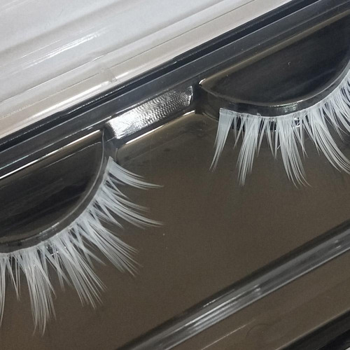 1 Par De Extensiones De Pestañas Postizas Blancas Para Cospl