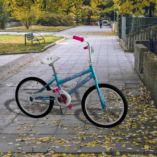 Bicicleta R20 Infantil Resistente Xrush Para Niñas Color Agua Tamaño Del Cuadro G