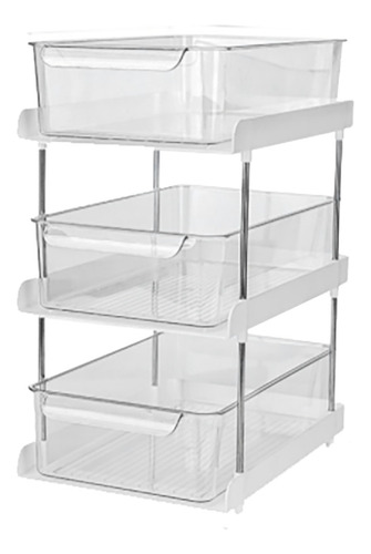 Organizador De 3 Niveles Con Cajones Transparentes, Ideal Pa