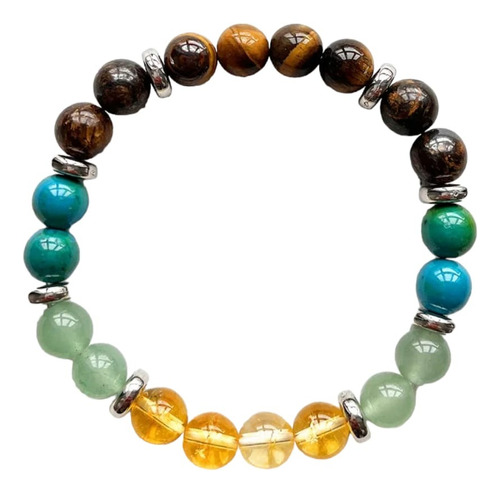 Pulsera Ojo De Tigre Citrino Piedras Energéticas Naturales  