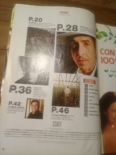 Revista 7 Días De Tpo. Arg. Bob Dylan Fotos Andy Cherniavsky (Usado)