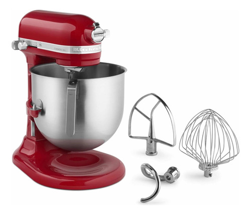 Batidora De Pedestal Kitchenaid Comercial Ksmc895 Roja