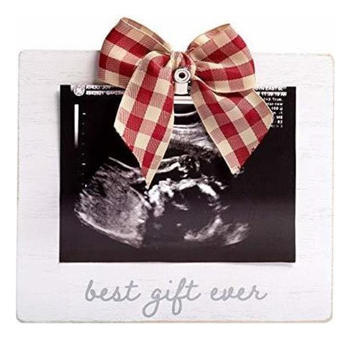 Pearhead Best Gift Ever Sonogram Picture Frame, Rustic Hom