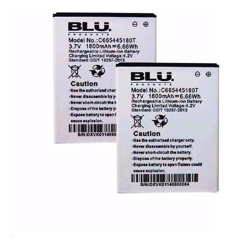 Bateria Para Celulares Blu Pila C665445180t Nueva
