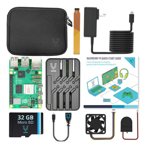 Vilros Basic Starter Kit Para Raspberry Pi 5 Con Carcasa De 