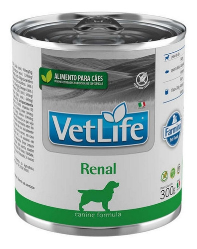 Ração Úmida Para Cães Renal Lata 300g Vet Life