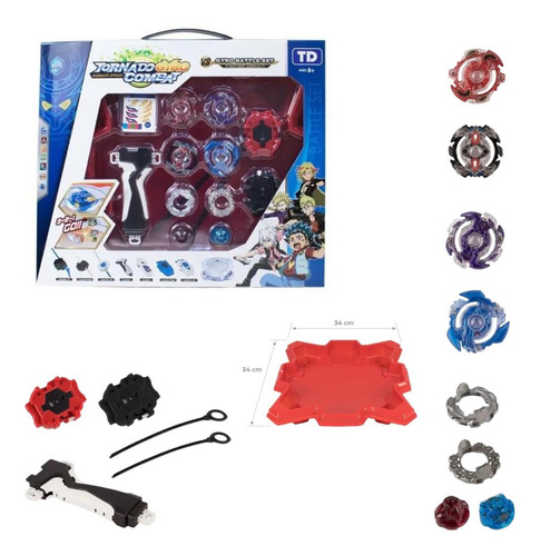 Maleta Arena Beyblade 4 Beyblades Burst 1 Lançador Top