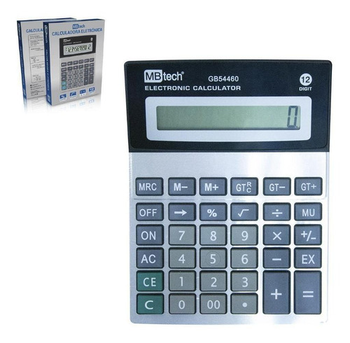 Calculadora Digital 12 Digitos A Pilha Mbtech Gb54460