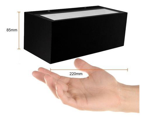 Imagen 3 de 6 de Lámpara Exterior Led Sobreponer, 20w, Luz Neutra, Negro