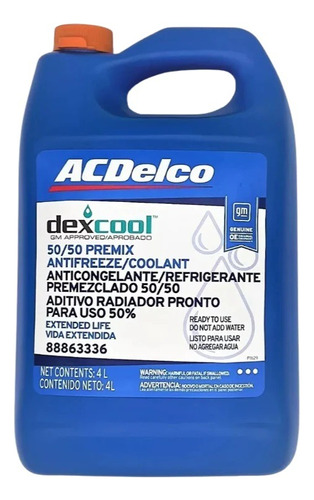 Refrigerante  Acdelco Diluido 50/50 4l (143045)