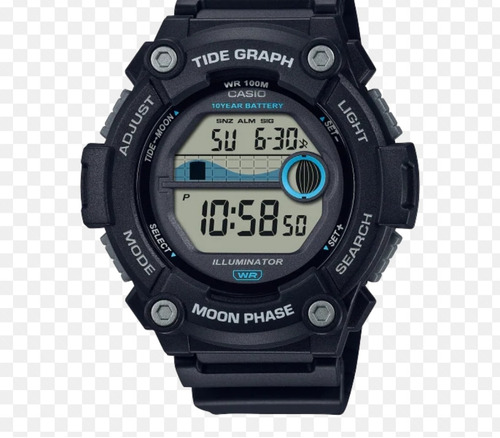 Reloj Casio Ws-1300h Digital 10 Atm Gráfico De Mareas 
