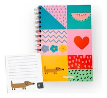 Comprar Cuaderno A5 Salchi Hojas Colores + Notas Adhesivas