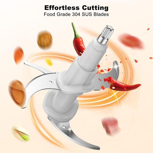 Procesador De Alimentos Acero Inoxidable 4l Con 4 Cuchillas