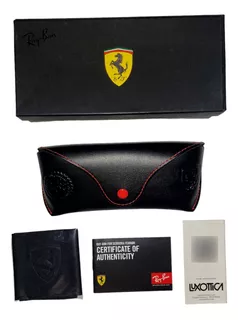 Estuche Rayban Ferrari + Tela + Caja Original Certificado.