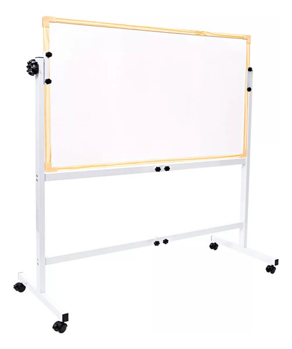 Lousa Quadro Branco 120x90 Cm Madeira Com Cavalete De Rodas Escritório Escolar