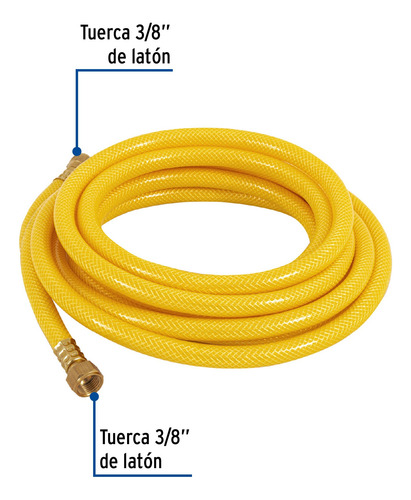 Kit De Gas Manguera Pvc 4m, Regulador 1 Vía Y Conexiones 3/8