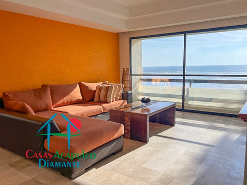 Cad Torre Uno 213. ¡frente Al Mar! Departamento En Playa Diamante Con Acceso Directo A La Playa