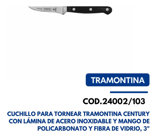 24002103 Tramontina Cuchillo Mondador 3 Century