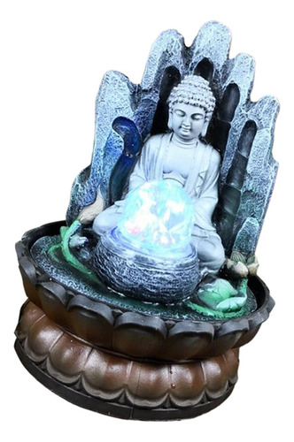 Fuente De Agua De Buda Cascada Feng Shui Con Estatua De Bola